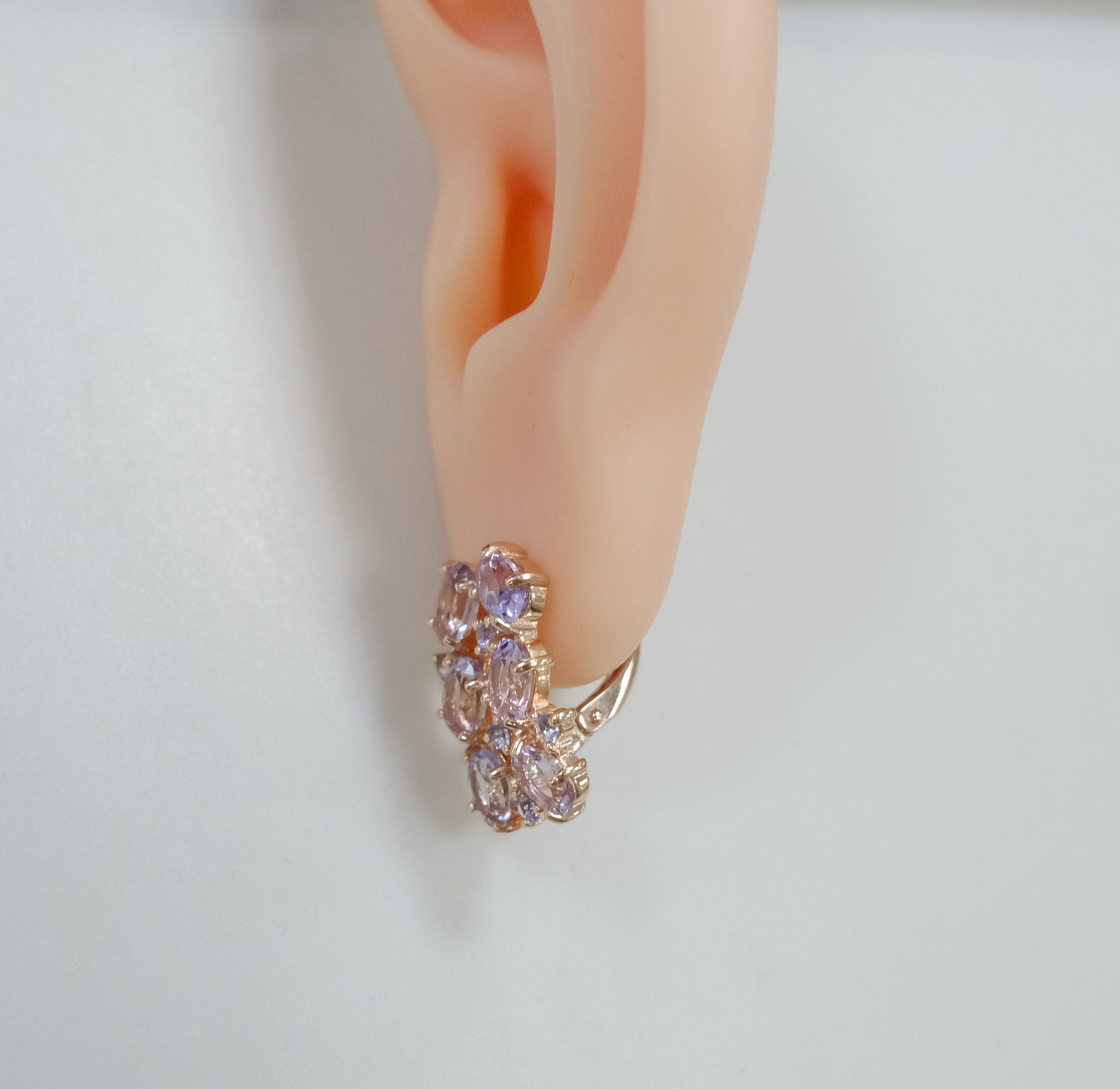 Серебряные серьги с аметистами
